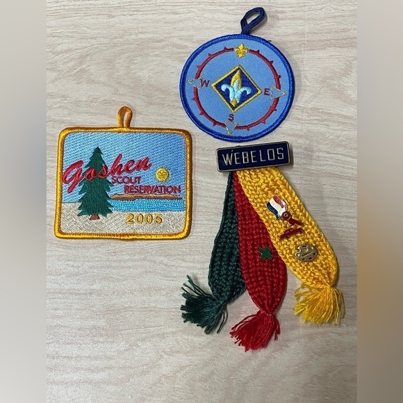 Webelos Cub Scouts Ribbon Badge 5 Activity Pins 2 Patches Boy Scouts Of America - Picture 1 of 7